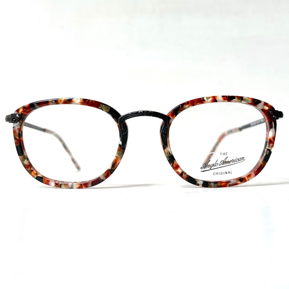 Anglo American Optical Mosaic Confetti Red Orange Multi Marble Acetate 'Rialto' - Picture 2 of 16